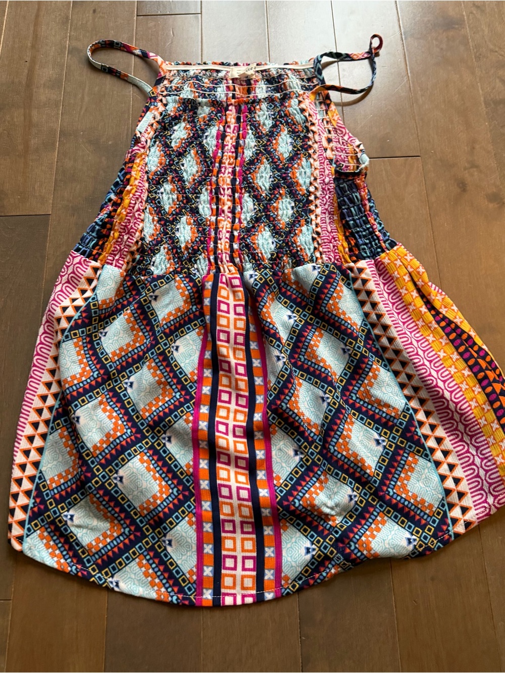 Sleeveless Boho Patchwork Print Tank Top in Multicolor
